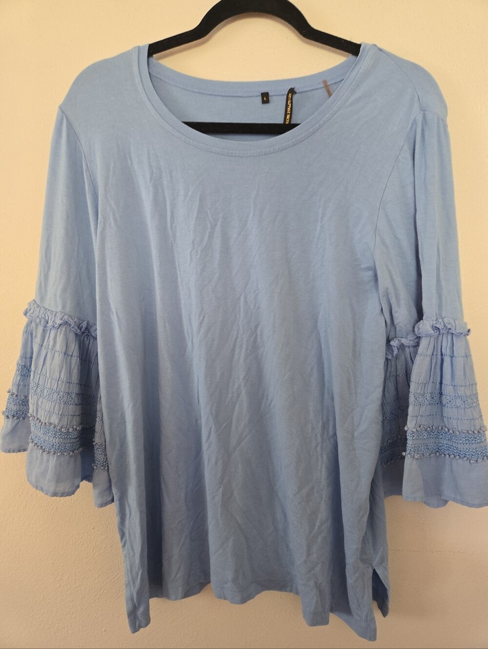 Kobi Halperin Bell Sleeved Top Blue L